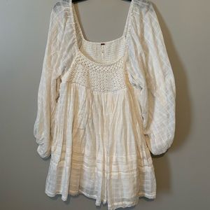 Free People White Babydoll Dress